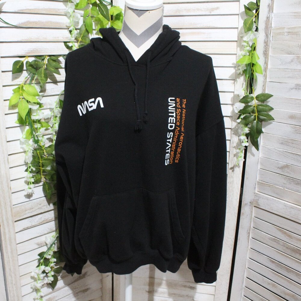Neon Riot NASA Graphic Black Sweatshirt Hoodie (304)